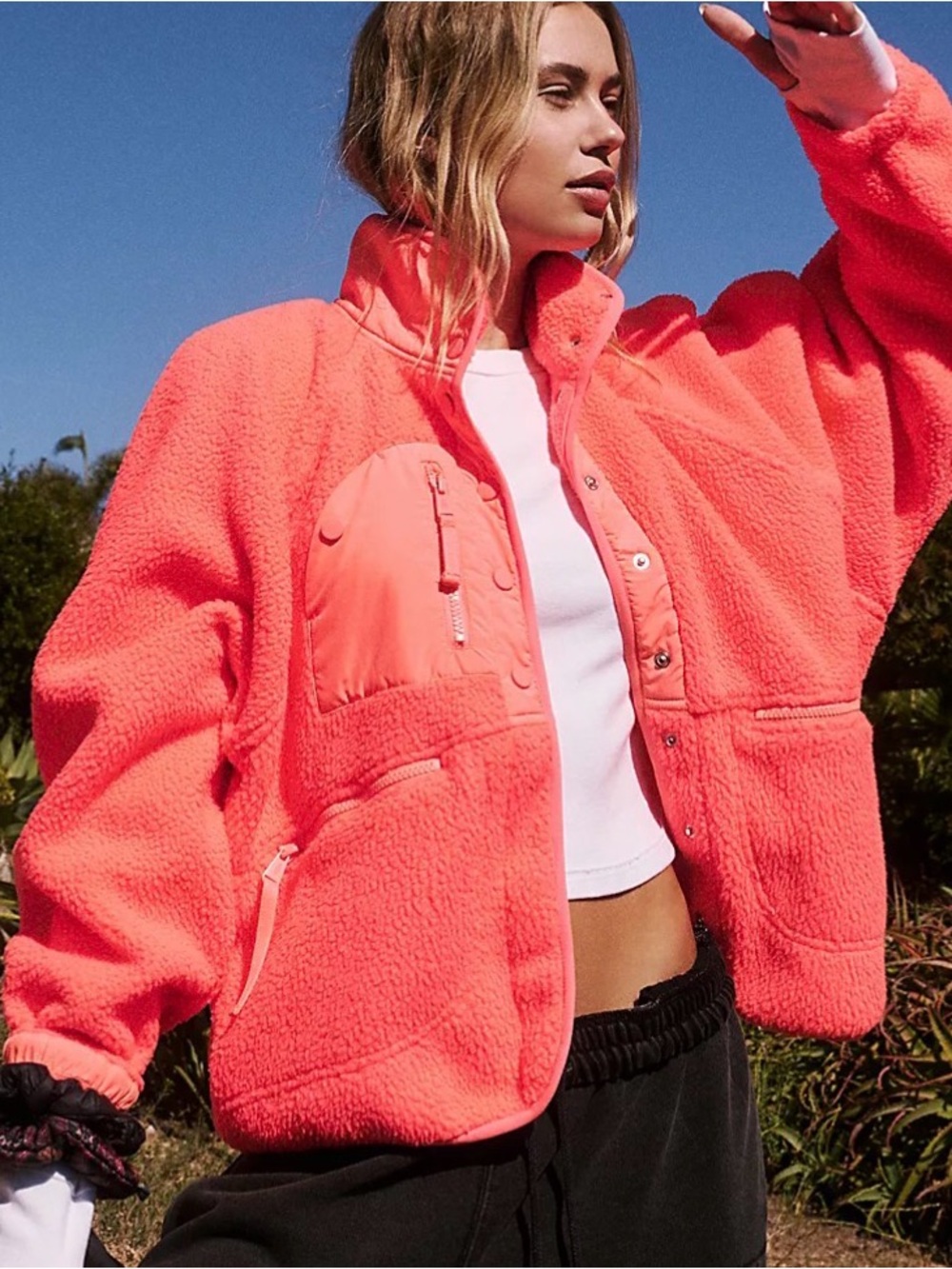 Free People FP Movement Hit The Slopes Fleece Jacket (L)